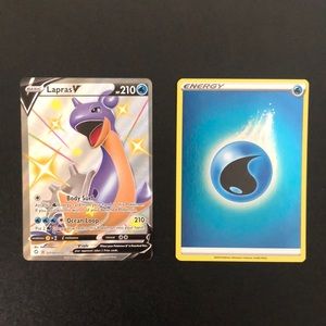 Shiny Lapras V & Holo Water energy